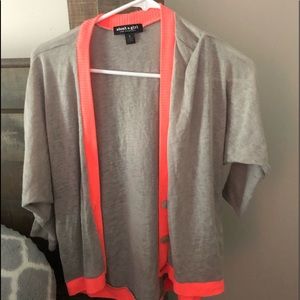 Orange and tan cardigan small